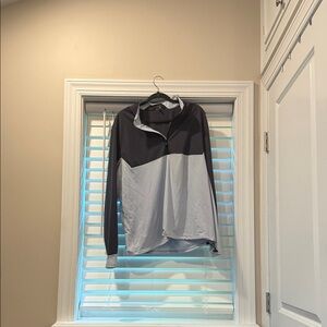 Greyson Charcoal and White Quarter-Zip Pullover XL